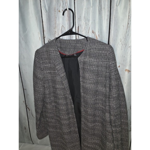 Willi Smith Women's Small Cardigan Open Front‎ Heavy Black Coat Jacket - Picture 2 of 5